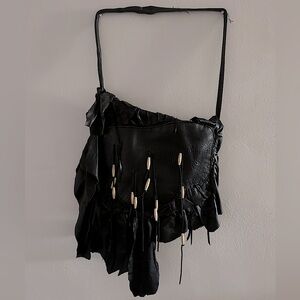 Bohemian Deer Hyde raw soft Leather Handbag Handmade Tribal